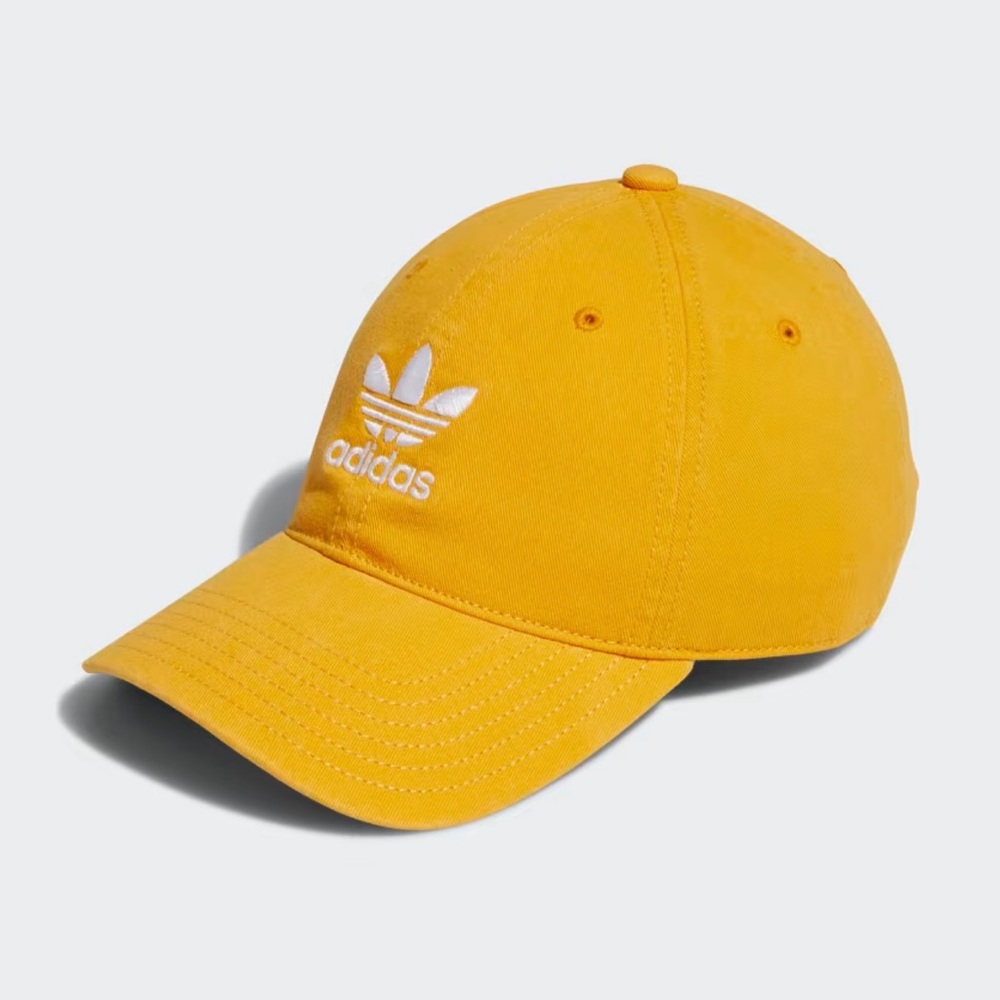 adidas Bright Yellow Trefoil Cap with White Logo